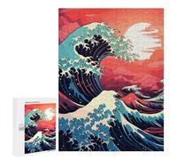 para Adultos 500 PCS Rompecabezas The Great Wave Retro Rompecabezas para Adultos Juego Familiar Corte De Precisión Cumpleaños Y Navidad 500 PCS