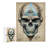 para Adultos 500 PCS Rompecabezas Third Eye Blind Skull Rompecabezas para Adultos Juego Familiar Corte De Precisión Cumpleaños Y Navidad 500 PCS