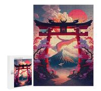 para Adultos 500 PCS Rompecabezas Torii Gate Japan Icon Rompecabezas para Adultos Juego Familiar Corte De Precisión Cumpleaños Y Navidad 500 PCS