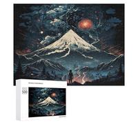 para Adultos 500 PCS Rompecabezas Volcanic Night Sky Adventure Rompecabezas para Adultos Juguetes Antiestrés Aliviador del Estrés Juego Desafiante Regalos 500 PCS