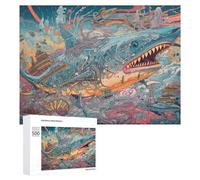 para Adultos 500 PCS Rompecabezas Whimsical Ocean Adventure Rompecabezas para Adultos Juego De Ingenio Regalos para Mujeres Diversión En Casa Actividades, 500 PCS
