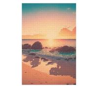 para Adultos 75x50cm/1000pcs Rompecabezas Beautiful Beach Sunset Rompecabezas para Adultos Juguete Decoración De Pared Decoración Juego Desafiante Regalos 75x50cm/1000pcs