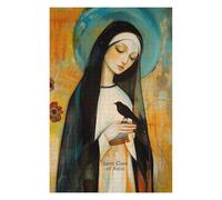 para Adultos 75x50cm/1000pcs Rompecabezas Saint Clare of Assisi Rompecabezas para Adultos Juguete Decoración De Pared Decoración Juego Desafiante Regalos 75x50cm/1000pcs