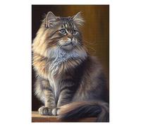 para Adultos 75x50cm/1000pcs Rompecabezas Siberian Cat Oil Paint Juego De Rompecabezas para Adultos Que Mejora La Memoria Cumpleaños Y Navidad 75x50cm/1000pcs