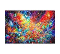 para Adultos 75x50cm/1000pcs Rompecabezas Vibrant Cosmic Abstract Painting Rompecabezas para Adultos Juguete Decoración De Pared Aliviador De Estrés Regalos De Cumpleaños Y Únicos 75x50cm/1000pcs