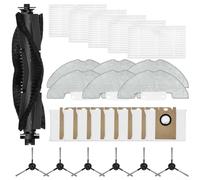 Para Airzeen Q10 For Pro Vacuum Mop Piezas de recambio incluyendo cepillo principal lateral bolsa de papel y almohadillas de trapeador de tela suave (B)