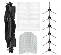 Para Airzeen R7 J10 para Laresar P10 Kit compatible con cepillo principal, cepillos laterales, papel de filtro y paños de fregona para robots de limpieza de suelos (B)