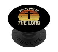 para alabar al Señor, Cruz de fe Cristiana Retro PopSockets PopGrip Adhesivo