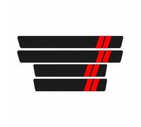 para Alfa Romeo Mito Hatchback 2008-2018 Protector Umbral Puerta Coche Fibra de Carbono, Embellecedor Pegatinas Tira Antigolpes Moldura Entrada contra Arañazos,B/Black Red