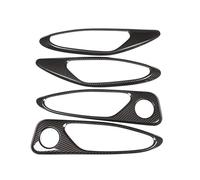 Para Alfa Romeo Para Giulia 2017 2018 2019 2020 2021 2022 Embellecedor Del Marco De La Manija De La Puerta Interior Del Coche DYDGUTUFB(Carbon fiber look)