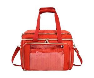 para almacenamiento de lanas - 40 cm de tamaño grande, capacidad total, correa ajustable para el hombro | Organizador de artesanía de costura de ganchillo para mamá, accesorios de viaje para pri