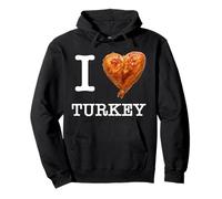 para Amantes de la Carne: I Love Turkey Legs - Texto Blanco Sudadera con Capucha
