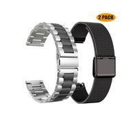 (Para Amazfit GTR 2-Paquete 4) Correa de acero inoxidable para Xiaomi Mi Watch Color Band Metal 22mm