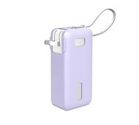 para Anaker Nano, Funda Protectora de Silicona para batería Externa, 3 en 1, 10000 mAh, A1637, Funda a Prueba de Polvo y Golpes (Morado)