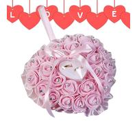 Para Anillos De Rosas - Soporte Para Bodas De Palisandro En Forma De Corazón | Estuche Compacto Para Almacenamiento De Joyas De Compromiso | Este Accesorio Romántico Crea Un Momento Memorable Par