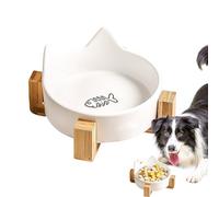 Para animales a prueba de derrames - Soporte de madera, estructura estable, aspecto elegante, material | para agua para gatos, accesorio para la alimentación de cachorros, do