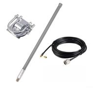 para antena lora 868MHz 55cm fibra de vidrio N-Female para omni | Ganancia máxima de 12 dBi, señal omnidireccional, IP65 impermeable, alta resistencia a la temperatura, acabado gris