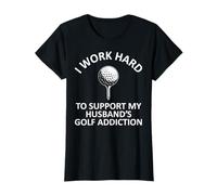para apoyar la adicción al Golf de mi Esposo Esposa Divertida del Golfista Camiseta