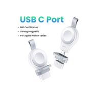 (Para Apple Watch) MFi para Apple Watch Cargador inalámbrico portátil USB tipo C Cargador rápido magnético