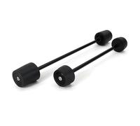 Para Aprilia RSV4 RF RSV4 RR RSV4 R Para Tuono V4 RR 2009-2022 Motocicleta Eje Delantero Y Trasero Horquilla Accidente Deslizadores Protector Rueda IENQBVL(Black)