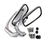 Para Aprilia Scarabeo 125 200 500 Sportcity 125 250 300 Universal Motocicleta Cromo Espejos Laterales Negro Retro Retrovisor Espejo Retrovisor 8MM 10MM Perno(Plata)