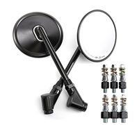 Para Aprilia Tuono 660 TUONO V4 1100 V4R APRC Motocicleta CNC Aluminio Negro Retro Redondo Espejos Retrovisores Universal 8MM 10MM Espejo Lateral E9 Mark