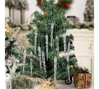 para árbol de Navidad, 24 Piezas de acrílico, Colgantes Transparentes, de Copo de Nieve, lágrima de para decoración del hogar con temática de Froze'n