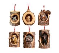 para árbol de Navidad, acrílico 2D con Motivos de Animales, 6 Piezas, navideños de Animales, para Puertas, Paredes, alféizares de Ventanas, Balcones, Patios, Caminos, y