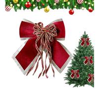 Para árbol de Navidad | Cinta de terciopelo rojo dorado, terciopelo de Navidad decoraciones navideñas | Accesorios de fiesta decoración interior al aire libre, oficina, escuela, boda, estilo rural