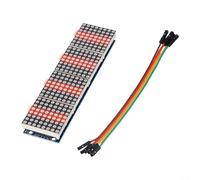 Para Arduino compatible con pantalla LED 4 en 1, microcontrolador se conecta a puntos de 8 bits para pantallas gráficas de matriz o barras (rojo)