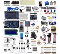 Para arduino para mega2560 para kit de inicio con más de 100 componentes para aprendizaje STEM, juego de proyectos electrónicos con módulo LCD y sensores para principiantes