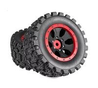 Para Arrma 8S Para Outcast Para Traxxas Para X-MAXX 1/5 2 Piezas 211 Mm Neumático RC Accesorios Y Actualizaciones Reemplazo Reparación Rc Orugas Neumáticos(Red)