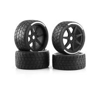 Para Arrma Para Felony Para FSR GT 1/7 4 Piezas 53/107 42/100 Neumático 17 Mm Rueda Hexagonal RC Accesorios Y Actualizaciones Reemplazo Reparación Rc Orugas Neumáticos(Black)