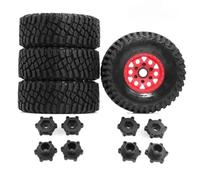 Para Arrma Para HSP Para HPI Para Traxxas 1:8 Neumáticos Todoterreno Ruedas 4 Uds 126x48 Mm RC Coche Todoterreno Para Buggy Haul Truck Accesorios RC Reemplazos Repuestos(Red)