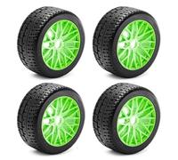 Para Arrma Para Infracciones Para Delitos Graves Para Limitless 1/7 4 Piezas 100×42 Mm Neumáticos RC 17 Mm Mejora Hexagonal RC Recambios(Green)