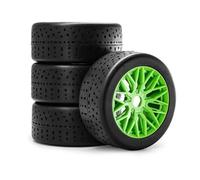 Para Arrma Para Infraction Beyond 6S F1 D265 1/7 1/8 Limitaciones Rueda Para Carrera Plana Neumático RC Coche Actualización Piezas Accesorios Maquetas Orugas RC(Green)