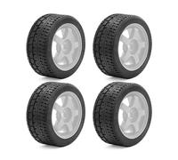 Para ARRMA Para Infraction Para Limitless Para Felony MJX7303 Feilun Para Mustang GT O 1/7 Neumáticos RC 100mm 17mm Hex Alta Velocidad Para Carreras Rc Maquetas Piezas(White)