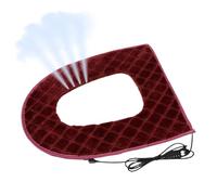 para asiento de inodoro con calefacción - Diseño con toma USB, suave calefactor lavable, control temporizador a 5 temperaturas | Ideal para mañanas frías, mejoras del baño, apartamentos