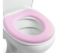 para asiento de inodoro, cubierta para tapa de inodoro, almohadilla gruesa y cálida, accesorios de baño cómodos con gancho y bucle, protector de tapa de inodoro de textura suave para uso