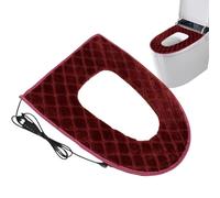 para Asiento de Inodoro USB - Alfombrilla calefactora Ajustable a 5 Niveles 43 x 37 cm, Cojines para Asiento de Inodoro con Temporizador | Diseño enchufable para la Asistencia matutina a los