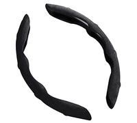 para Audi A3 S3 Sportback 8L 8P 8V 8Y para Cabrio 8P 8V para Sedan 8V Suede Antideslizante segmentado Volante Cubiertas Protectoras(B-Black)