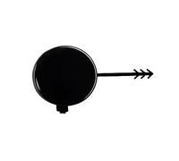 para Audi A4 B8 2008-2012 Derecho 8K0807241 8K0807241GRU Tapa del Gancho de Remolque del Parachoques Delantero (Negro)