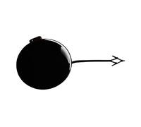 para Audi A6 2012-2015, 4G0807241 4G0807241GRU Lado Derecho del Pasajero, Tapa del Gancho de Remolque del Parachoques Delantero (sin Pintar) (Negro)