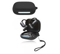Para auriculares Soundcore AeroFIT 2, funda de silicona suave con impermeable, a prueba de golpes y resistente a los arañazos, ideal para la protección diaria, color negro