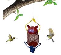 para Aves con Protector para Gatos | Estación con Marco Metálico en Forma de Gato - Pequeño Bonito para Pájaros A Prueba De Ardillas con Gancho - para Jardín Exterior, Fácil De Rellenar Y Limpiar