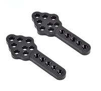 Para Axial Para SCX10 90046 90047 D90 D110 1/10 2 Uds 4 Uds Soporte Amortiguador Metal RC Crawler Pieza De Actualización Accesorios RC Maquetas Componentes(Black,2pcs)