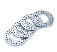 Para Axial Para SCX10 90046 Para Wraith Para TRX4 Para TRX6 1/10 4 Uds 1,9 2,2 Rueda Exterior Beadlock Coche Trepador De Control Remoto Llanta Piezas RC Reemplazos Repuestos(1.9inch Silver)