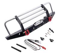 Para Axial Para Scx10 II 90046 Para Traxxas Para Trx-4 Para Trx4 1/10 Parachoques Delantero Aleación Con Luces Mejoradas Piezas Coche Trepador Control Remoto Maquetas Parachoques RC