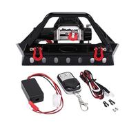 Para Axial Para Scx10 II III Para Traxxas Para TRX-4 Para TRX4 1/10 Parachoques Delantero Metal Con Luz Cabrestante Coche Trepador Control Remoto Piezas Mejora Maquetas Parachoques RC(Type B)