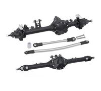 Para Axial Para SCX10 II Para Vanquish VS4-10 Para Rock 1/10 Pieza Aluminio Construcción Eje Descentrado Juego Recto Camión Todoterreno RC RC Ejes(Black,1set)